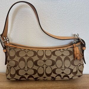Coach Signature Demi Shoulder Bag | Size: Small | Color: Sand